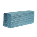 Jantex C-gefaltete Handtücher blau 1-lagig (12 Stück)