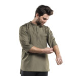 Chaud Devant Bujutsu Kochjacke grün Größe L – Bild 3