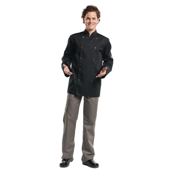 download_3y3p-ry.jpg Chaud Devant Hilton Poco Kochjacke lange Ärmel schwarz M – Bild 1