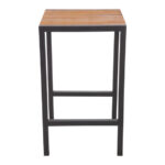 Bolero quadratischer Stahl und Akazienholz Bartisch 60cm – Bild 5