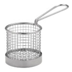 Olympia rundes Frittierkörbchen mit Stiel Edelstahl 8cm – Bild 3