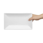 Olympia Whiteware rechteckige Servierteller 25 x 15cm (4 Stück) – Bild 2