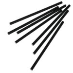 Fiesta Compostable Kompostierbare Cocktailtrinkhalme aus Papier schwarz (250 Stück) – Bild 2