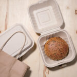 Fiesta Compostable kompostierbare Burgerboxen aus Bagasse 15,2cm (500 Stück) – Bild 4