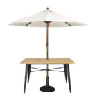 Bolero Kompletter Outdoor Tisch 120x76x76cm Helles Holz – Bild 6