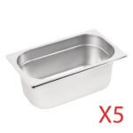 Vogue GN-Behälter Set 5x GN1/4 100mm (5 Stück) – Bild 3