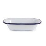 Olympia rechteckige Speiseschale weiß-blau 13,5 x 18cm (6 Stück) – Bild 3