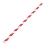 Fiesta Compostable Kompostierbare Papiertrinkhalme rot geringelt (250 Stück) – Bild 2