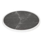 Bolero Fiberglas-Tischplatte, rund, dunkler Granit-Effekt, 580 mm