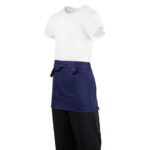 Whites kurze Bistroschürze marineblau – Bild 8