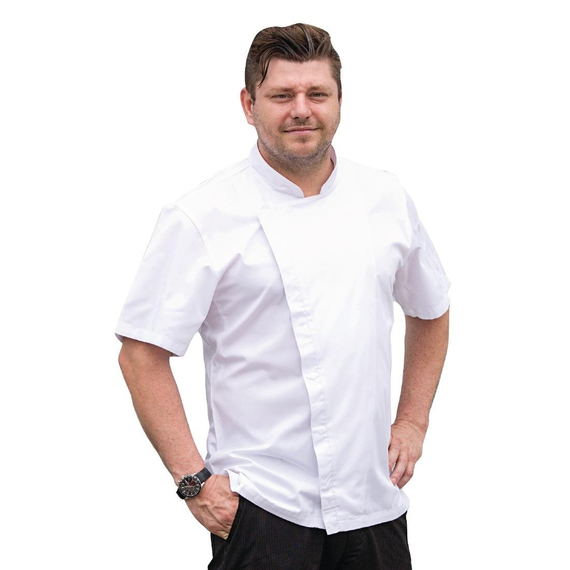 download_4r9t-3a.jpg Chef Works Kochjacke mit kurzen Ärmeln Größe M – Bild 1