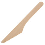 Fiesta Compostable Einweg Holzbesteck Messer Biologisch abbaubar (100 Stück)