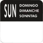 Vogue entfernbare Wochentagetiketten 2,5cm (7000 Stück)