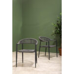 Bolero Eden PE Twist Rattan Outdoor-Sessel Charcoal (4 Stück) – Bild 9