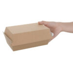 Fiesta Compostable kompostierbare Hamburgerboxen Kraft klein 172mm (200 Stück) – Bild 3