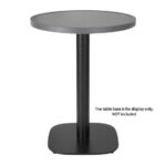 Runde Bolero-Tischplatte aus Glasfaser, gebürstet schwarz, 580 mm – Bild 5
