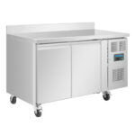 Polar U-Serie Doppel-Tür Thekenkühlschrank mit Aufkantung 282Ltr