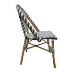 Bolero Rattan Beistellstuhl im Pariser Stil Schwarz (2 Stück) – Bild 2