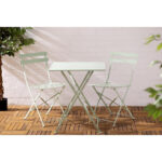 Bolero Square Pavement Style Klapptisch aus Stahl hellgrün 600 mm – Bild 6
