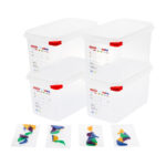 Araven GN1/4 Lebensmittelbehälter 4,3L (4 Stück) – Bild 6