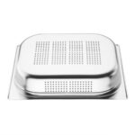 Vogue Edelstahl perforiertes 1/2 Gastronorm Tablett 65mm – Bild 6