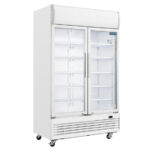 Polar G-Serie Zweitürige Displaykühlung mit Leuchtkasten 950L Schwingtüren – Bild 7