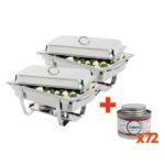 SONDERANGEBOT 2 x Milan Chafing-Dish mit 72 x flüssige Brennpaste – Bild 5