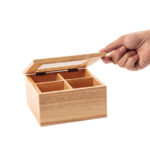 Olympia Mini Teebox aus Gummibaumholz – Bild 4
