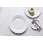 Olympia Whiteware Teller mit breitem Rand 31cm (6 Stück) – Bild 3