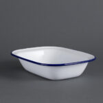 Olympia rechteckige Speiseschale weiß-blau 19 x 28cm (6 Stück) – Bild 7
