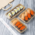 Fiesta recycelbare PET-Deckel für Nr. 3 Sushi-Schalen (300 Stück) – Bild 5