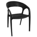 Bolero Rattanstühle mit Armlehne schwarz (4 Stück) – Bild 8