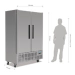 Polar Serie G Slimline Gefrierschrank Edelstahl 960L – Bild 10
