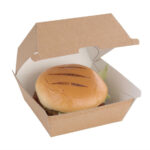 Fiesta Compostable kompostierbare Hamburgerboxen Kraft klein (200 Stück) – Bild 2