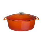 Vogue ovaler Schmortopf orange groß – Bild 2