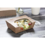 Colpac Zest Kompostierbare Salatboxen mit Sichtfenster 825ml (250 Stück) – Bild 9