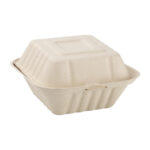 Fiesta Compostable kompostierbare Burgerboxen aus Bagasse 15,2cm (500 Stück) – Bild 2