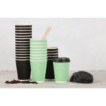 Fiesta Recyclable Deckel für 340ml- und 455ml-Heißgetränkebecher schwarz (1000 Stück) – Bild 3