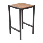 Bolero quadratischer Stahl und Akazienholz Bartisch 60cm – Bild 6