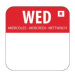 Hygiplas Farbcode Sticker Mittwoch rot (1000 Stück)