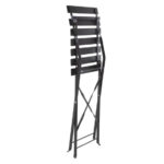 Bolero Steel Outdoor Dining Set Schwarz Tisch und zwei Stuehle – Bild 5