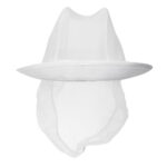 Trilby Hut mit Haarnetz weiß Größe M – Bild 7