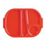 Olympia Kristallon kleines Menütablett aus Polycarbonat rot 32,2cm (10 Stück)