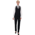 Damen Kellnerhose schwarz Standardlänge - Größe 32