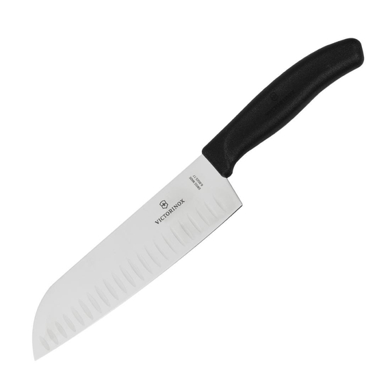 download_7qp0-56.jpg Victorinox Fibrox Santokumesser mit Kullen 17cm – Bild 1