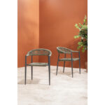 Bolero Eden PE Twist Rattan Outdoor Armstuhl Grün (4 Stück) – Bild 7