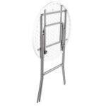 Bolero runder Klapptisch weiß 80cm – Bild 4