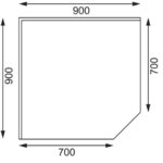 Vogue Arbeitsecktisch mit Aufkantung und Regalboden 90 x 70cm – Bild 3