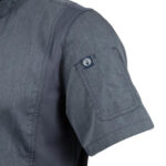 Chef Works Unisex Springfield Leichter Mantel mit kurzen Ärmeln und Reißverschluss Farbe Blau Größe S – Bild 5