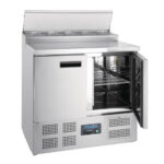 Polar Serie G Pizzakühltisch Saladette 2-türig 254L – Bild 3